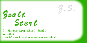 zsolt sterl business card